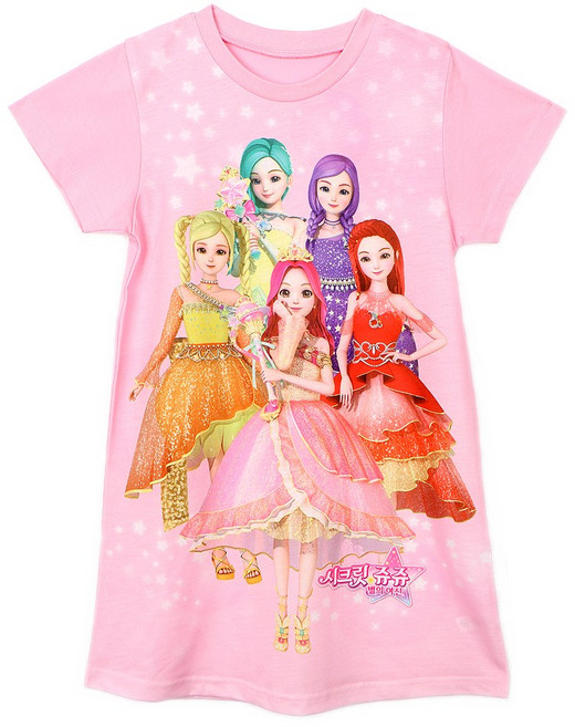 여아 아동잠옷 실내복 시크릿쥬쥬원피스_나미