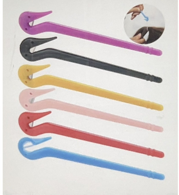 뀨피드 머리끈 고무줄칼 제거 커터 이지컷 칼 무지개색 6p, 1개, 6개입(핑크,옐로,퍼플,블루,블랙,레드)