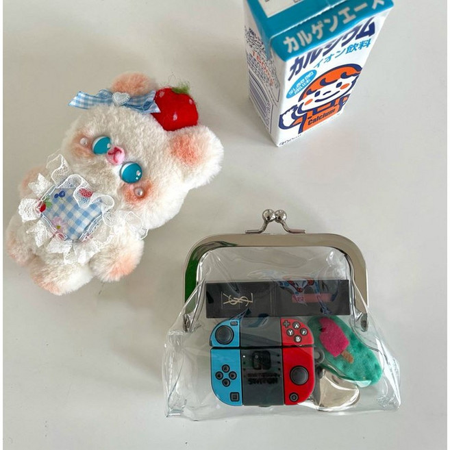 최화정 투명지갑 똑딱이 파우치 립스틱 미니 PVC클리어 친구 우정템