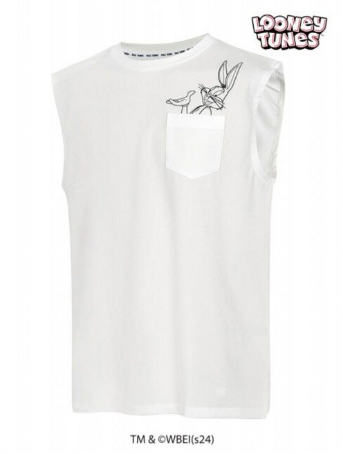 스팍스골프 스팍스 남성 라운드넥 캐릭터 포켓 조끼 SN6MTL035