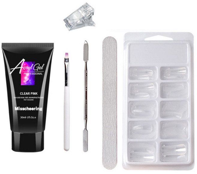 폴리젤 30ml 올인원세트 네일아트 손톱연장 재료, 1세트