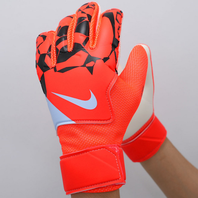 나이키 골키퍼 글러브 성인 키퍼 장갑 공용 축구 글러브 라텍스 메쉬 패널 통기성 좋은 GK 장갑, 1세트, 브라이트크림슨