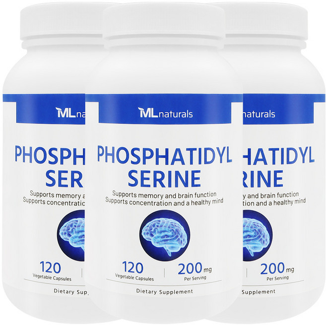 [미국빠른직구] 신제품 마이라이프 내추럴스 포스파티딜세린 200mg, 120정, 3개