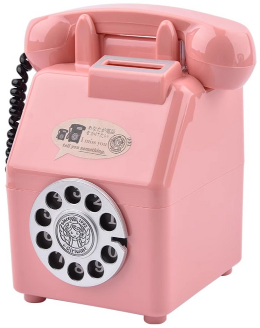 핑크 전화기 레트로 소품 인테리어 빈티지 아날로그 장식품 촬영장 영화 분홍색, 핑크크