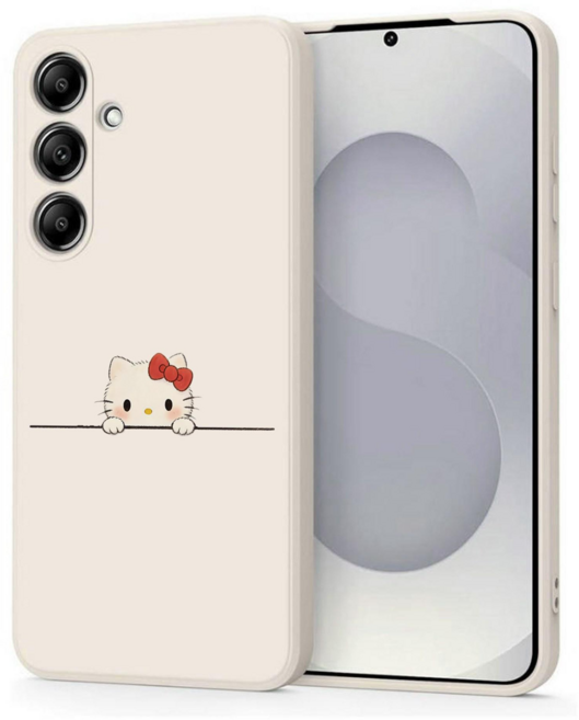 수시로 훔쳐보는 헬로키티의 하얀 실리콘 케이스