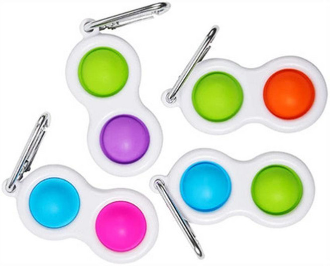 팝잇 키링 푸쉬팝 무한 뽁뽁이 열쇠고리 창의 늘봄 탐구 교재 준비물 실습 교구 연구 원리, 1개