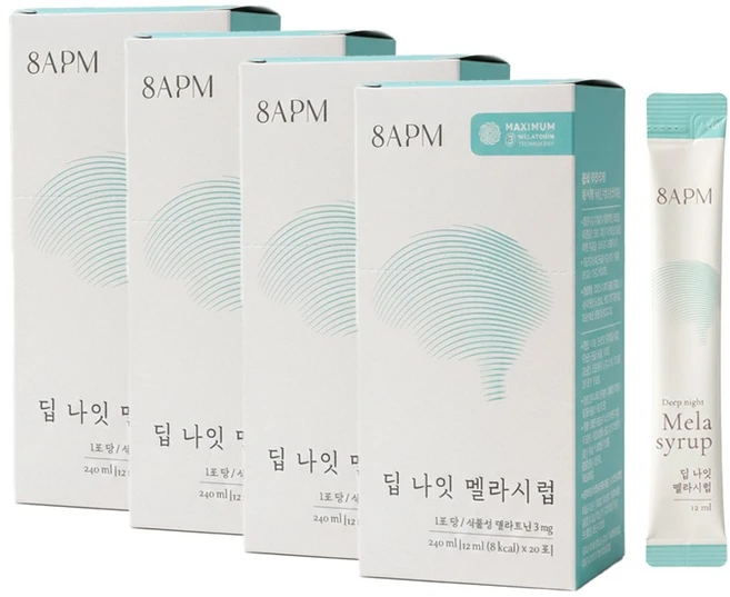 딥 나잇 멜라시럽 액상 개별스틱 DEEP NIGHT MELA SYRUP 8APM 이지컷, 80개, 12ml - 쿠팡