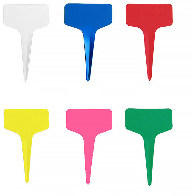 소형 식물 이름표 화분 네임택 100개, 6cmX10cm, 블루