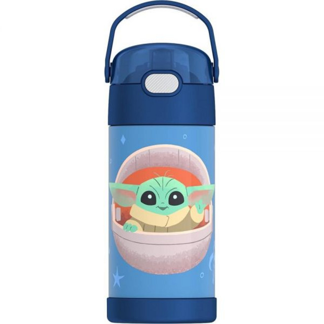 THE 더RMOS FUNTAINER 355ml(12온스) 스테인리스 스틸 진공 단열 물병 뚜껑 포함 미니 마우스, 만달로리안 더 차일드