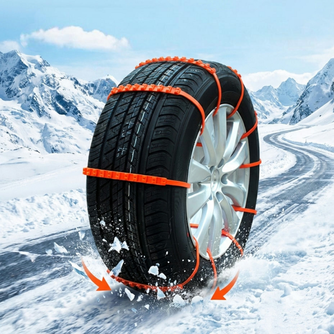 칙슬릭 케이블타이형 일회용 차량용 스노우체인, 40개