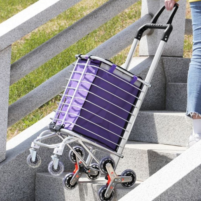 후니곳간 접이식 세바퀴 계단카트 쇼핑 시장카트 3바퀴계단카트, 트리플 휠 쇼핑카트