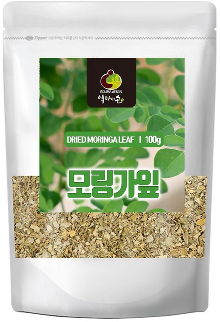 인도네시아산 말린 모링가잎 건조 모링가잎차, 4개, 100g