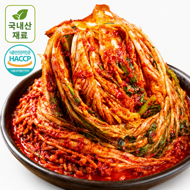 [재구매율1위] HACCP인증 국산 재료로 담근 깊은맛 포기김치(골드), 1개, 3kg