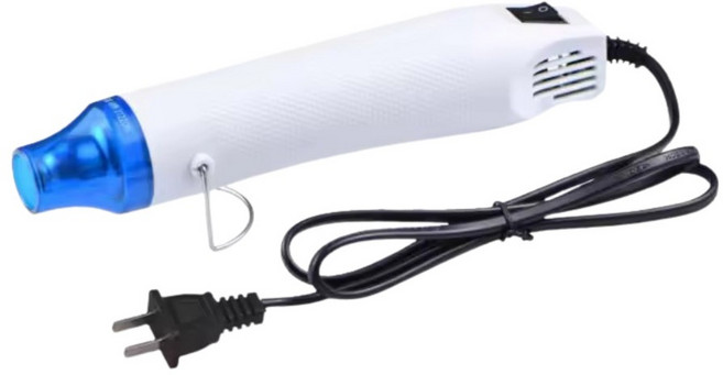 迷你手持熱風槍 DIY工具, 1個, 藍白款