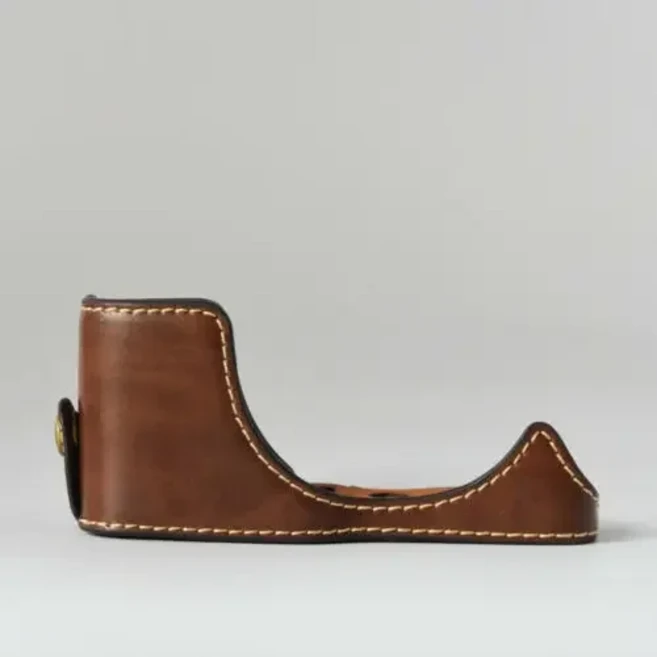 캐논 EOS M10 하단 케이스 커버 PU 가죽 카메라 가방 바디, 03 Coffee