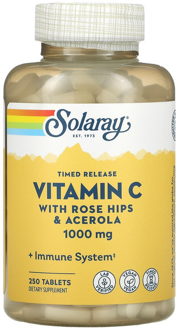 솔라레이 타임드-릴리스 비타민 C 1000mg 타블렛, 250정, 1개
