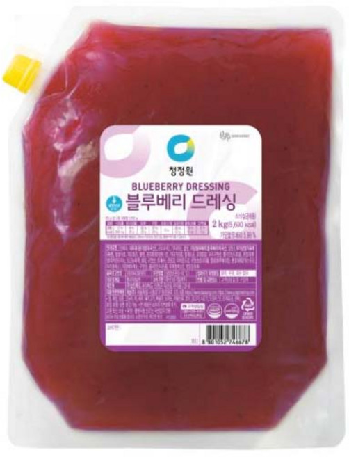 청정원 블루베리드레싱 2kg/[아이박스+아이스팩], 2kg, 1