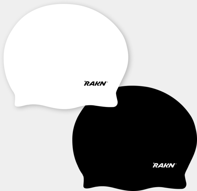 라쿤 실리콘 수모 롱헤어 편한 수영모 RSC-02, 1개, 화이트