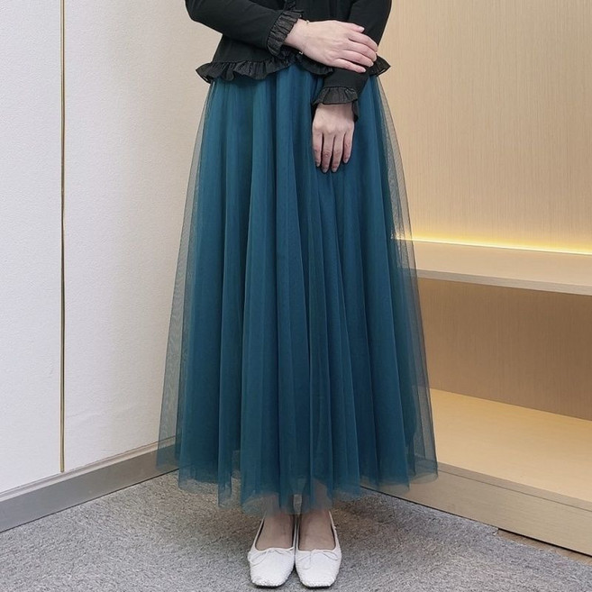 網紗裙 半身裙 A字長裙