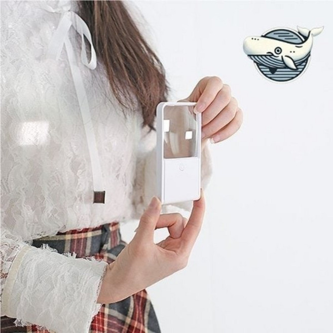 휴대용 카드타입 비구면렌즈 LED독서등 돋보기 확대경, 본품, 1개