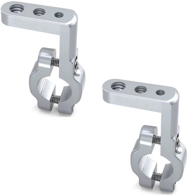 킹콩 오토바이 멀티 안개등 브라켓 다용도 거치대, 2개, 실버