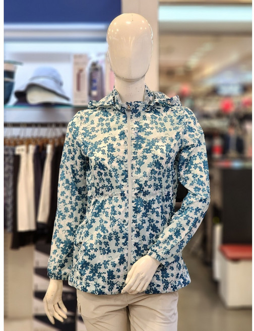 BTR골프 BTJ6112WMIN 엔씨엑스코점 비티알 여성 봄여름 플라워패턴 중기장 후드집업 바람막이 점퍼