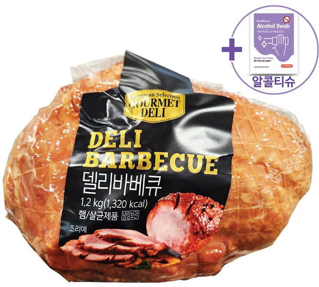 코스트코 사조오양 델리 바베큐햄 1.2KG [아이스박스] + 더메이런 알콜티슈, 1개