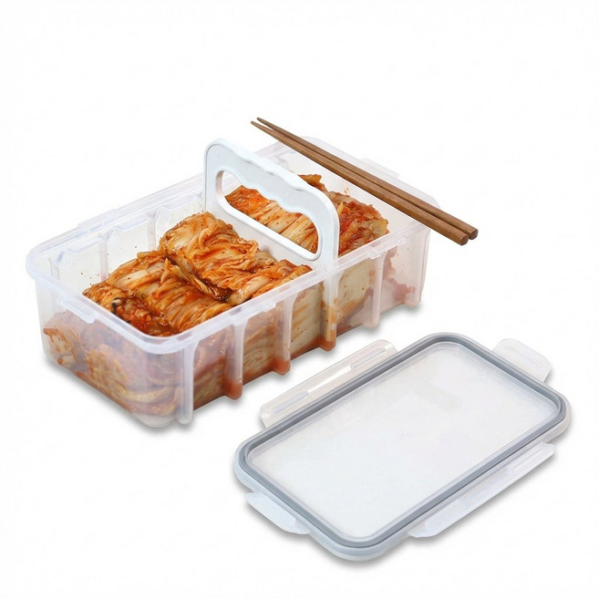 클린리브 국내제작 김치자르미 김치커팅밀폐용기 김치컷팅용기, 밀폐용기+커팅기, 1개