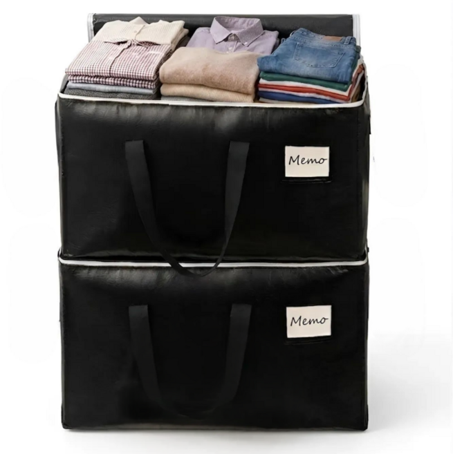 아르토 특대형 타포린백 장바구니, 2개, 블랙