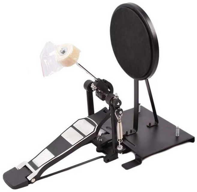 킥드럼 연습 패드 싱글 베이스 페달 세트 드럼연습기 풋패드 타악기 입문용, 1개, 블랙