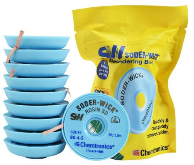 미국 SW Chemtronics SODER WICK 정전기 방지 무연 브레이드 납땜 제거 와이어 정품 납땜 제거 로트당 10, 01 10pcs Width 2.0mm