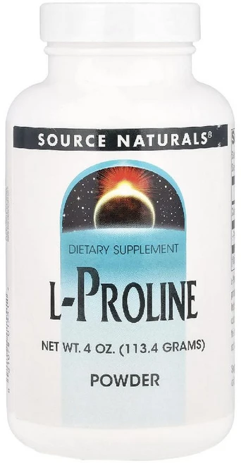 소스네츄럴스 L-프롤린 분말 113.4g, 1개 - 쿠팡