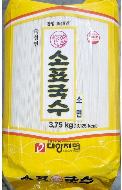 소면 국수(해가원 대양 3.75kg) 업소용 잔치국수 면, 3.75kg, 1개