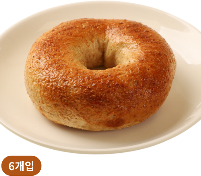 뉴욕 베이글 통밀 268kcal 저칼로리 무지방 다이어트 비건 냉동, 6개, 113g
