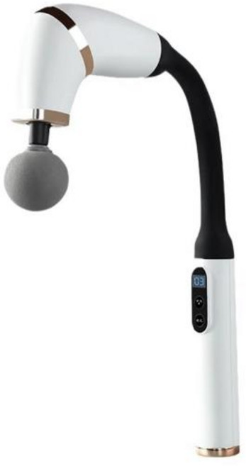 테온셀 독일 진동마사지건 승모근마사지기 휴대용 진동 어깨 목 허리 등 안마기 마사지기 등마사지 봉, 그린 6헤드 증정 15가지 모드 15단 강도