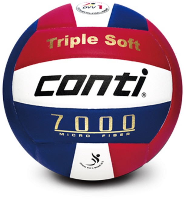 Conti 排球 5號排球 貼布排球 沙灘排球 V7000系列, 1個, 紅藍白