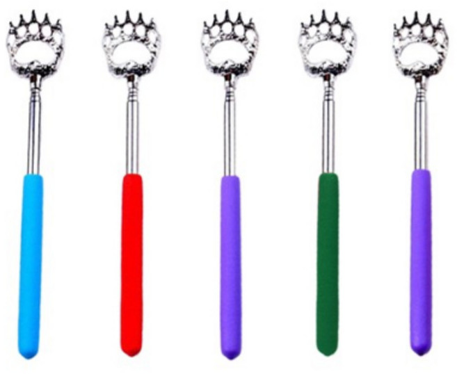 허브플러스 곰발바닥 접이식 효자손, 혼합색상, 25개