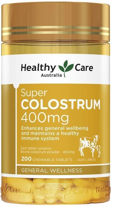 호주 직구 헬시케어 수퍼 초유 단백질 프로틴 보충제 영양제 400mg 200 츄어블, 1개, 200정 - 쿠팡