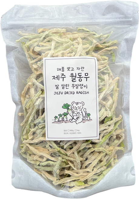 국산 제주 월동무 건무말랭이, 1개, 400g