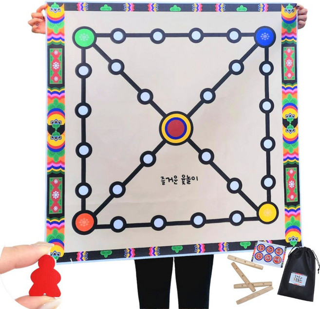 90cm 대형 윷놀이판 세트 추석 설날 단체 전통 민속 놀이, 1개
