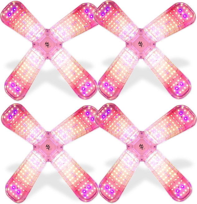 쑤우기 식물등 화분 재배용 LED 조명 식물생장등, 전구색, 4개