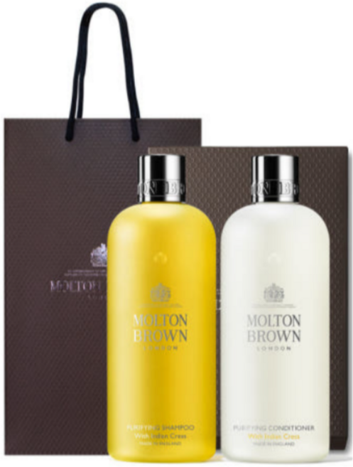[몰튼 브라운] 퓨리파잉 샴푸 위드 인디안 크레스+컨디셔너 세트, 2개, 100ml