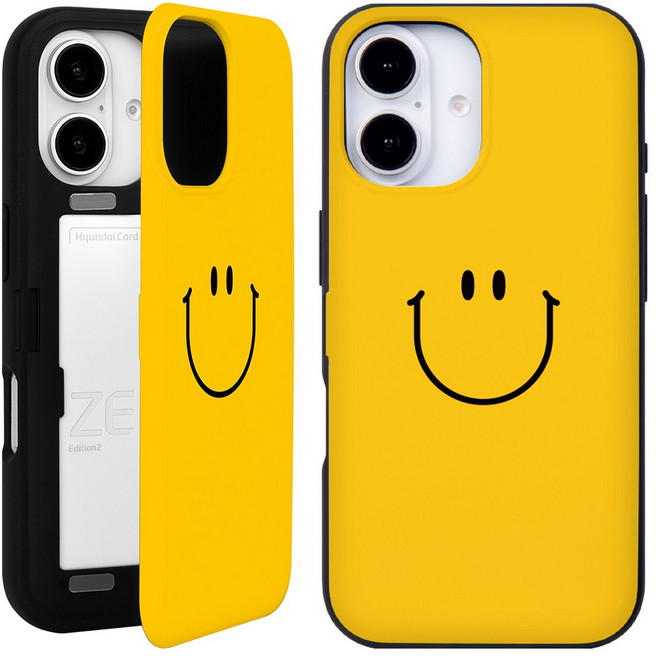 이케미 카드2장 수납 비타민 스마일 도어범퍼 케이스