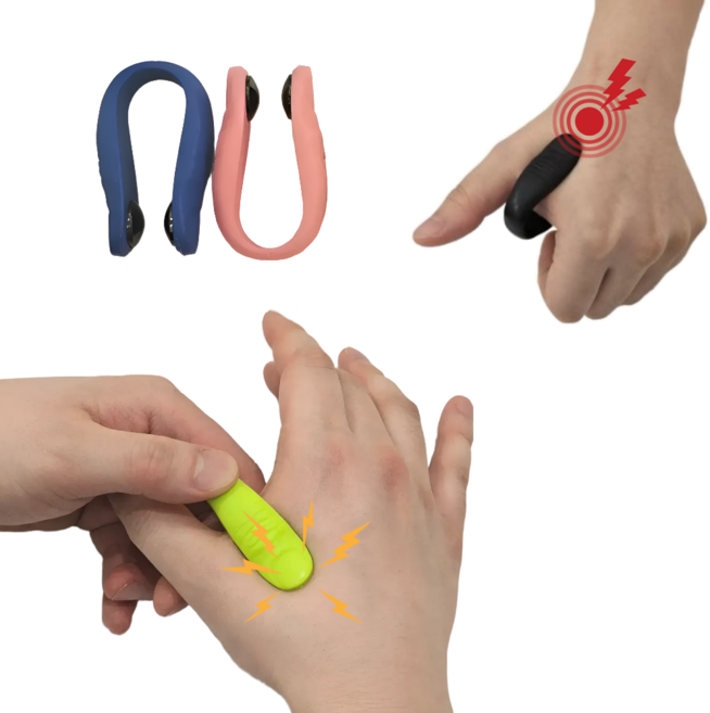 때깔좋은집 합곡혈 지압기 손바닥 혈자리 마사지, 그린,핑크,블루,블랙, 4개