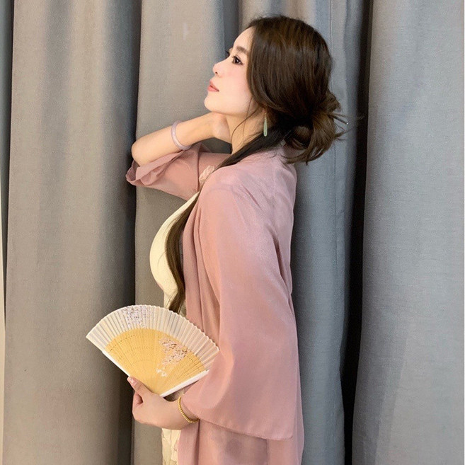 2026新款改良旗袍連衣裙 氣質收腰掛脖設計