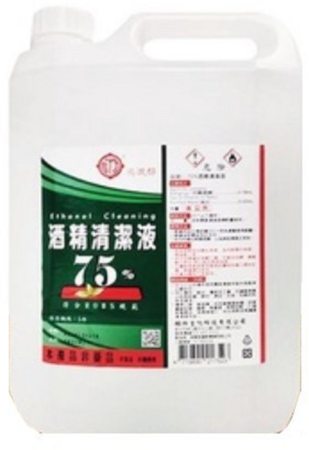 尚溉醇 75%酒精清潔液 消毒, 1個, 4L