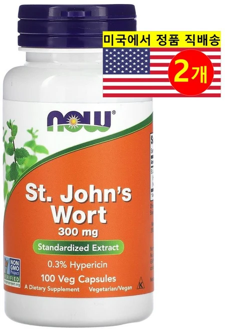 NOW Foods 세인트존스워트 추출 300mg St. Johns Wort Extract, 100정, 2개 - 쿠팡