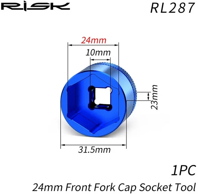 RISK 산악 자전거 프론트 포크 수리 도구 MTB 서스펜션 포크 캡 헥스 소켓 렌치 20-32mm 에어 포크 커버 유, 07 24mm