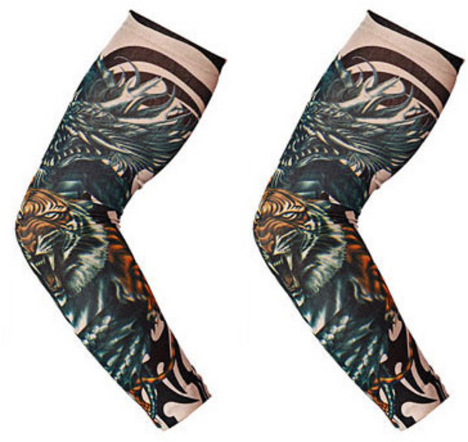 와이지알씨 타투 팔토시 모음 2개 세트 문신 무봉제 자외선 차단 쿨토시 패션, W35번