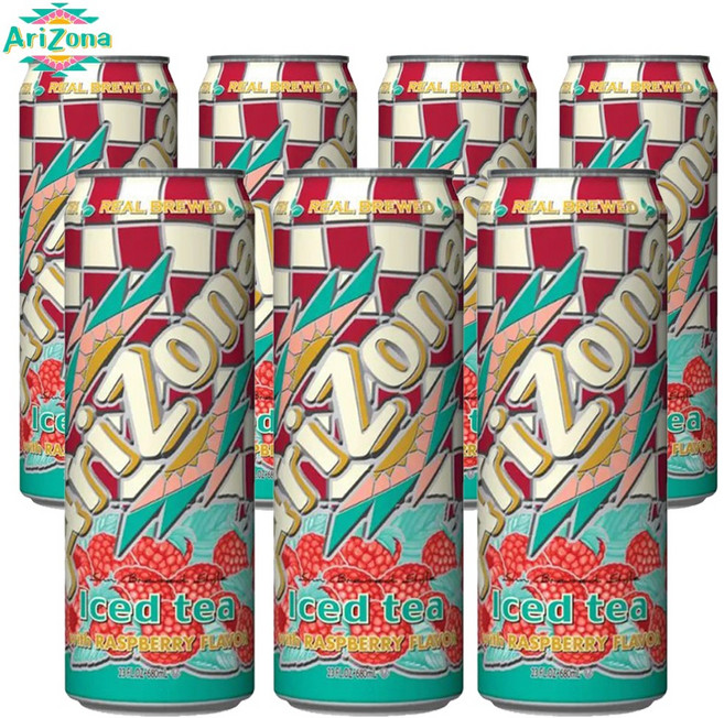 예이니식품 아리조나 아이스드 티 위드 라즈베리향 7캔(650mlx7캔) 유튜브주스음료수, 7개, 680ml